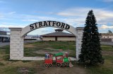 Stratford's community organization, Reestablishing Stratford brightens up the community's archway thanks to a donation from Adventist Health.